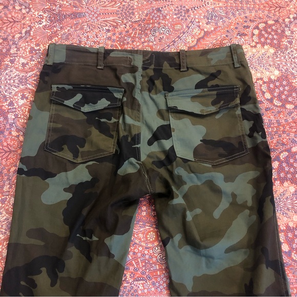 Nili Lotan Green Camouflage Straight Leg Pants - Picture 3 of 13